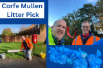 Michael and volunteers at litter pick