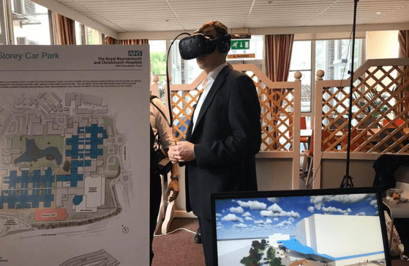 Michael using virtual reality
