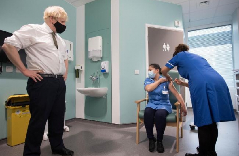 Boris visits vaccine site