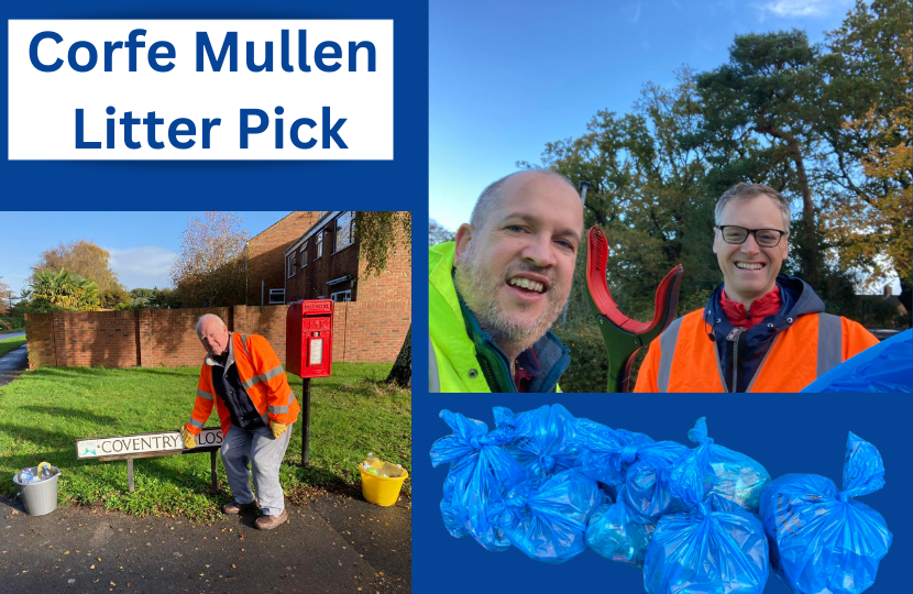 Michael and volunteers at litter pick