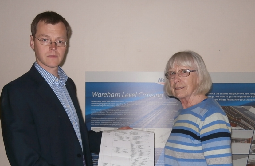 Michael Tomlinson with Wareham Town Councillor June Spooner