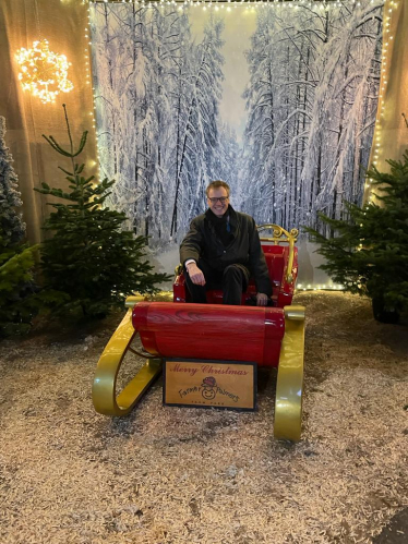 Michael on sleigh